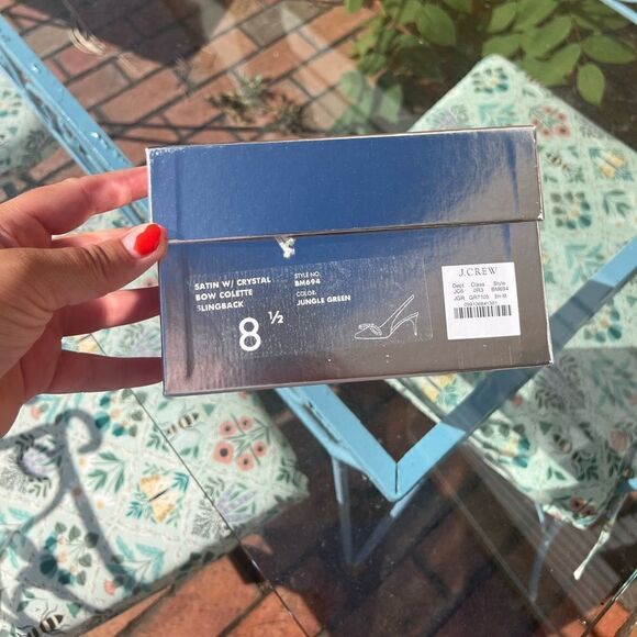 J Crew Colette Slingback Pumps with Crystal Bow NIB - Picture 5 of 11
